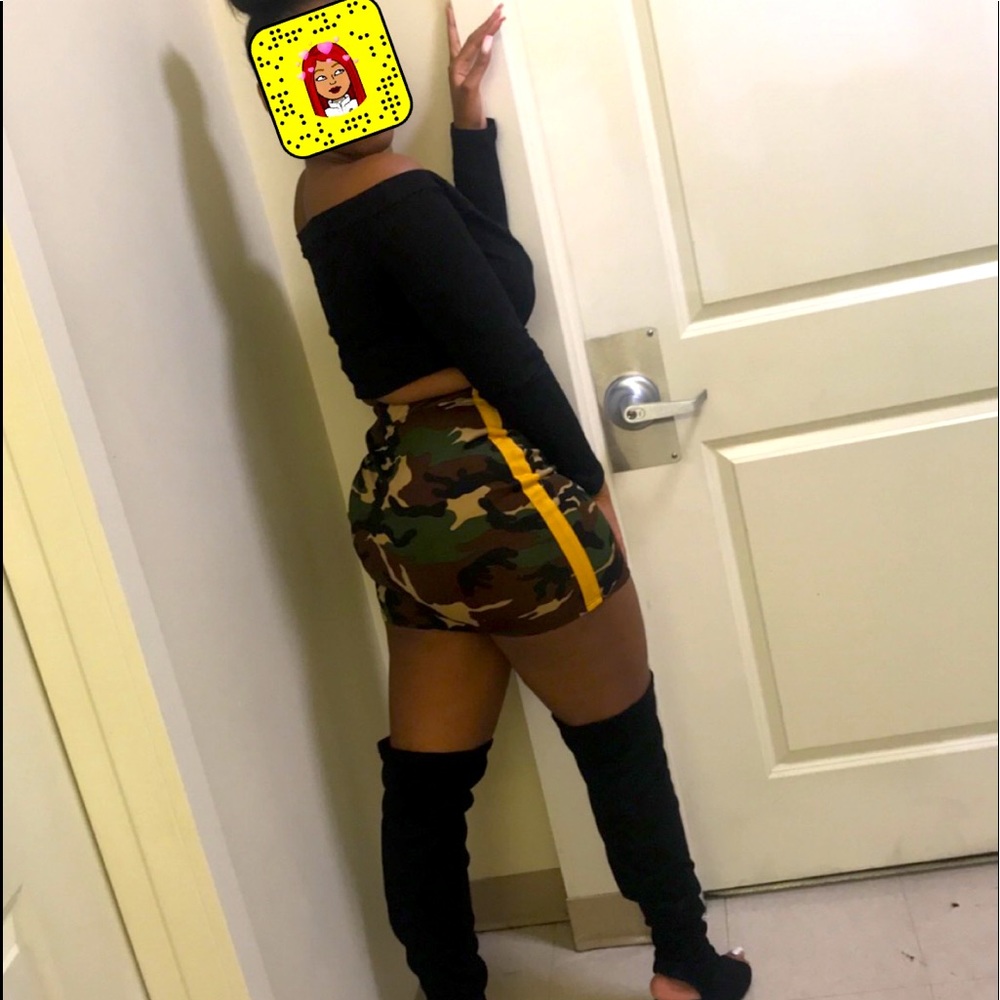 Army Print Mini Skirt